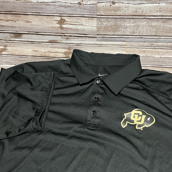 Nike Other - Nike Colorado Buffaloes Dri-FIT‎ Polo Shirt Black Golf Athletic Mens Large